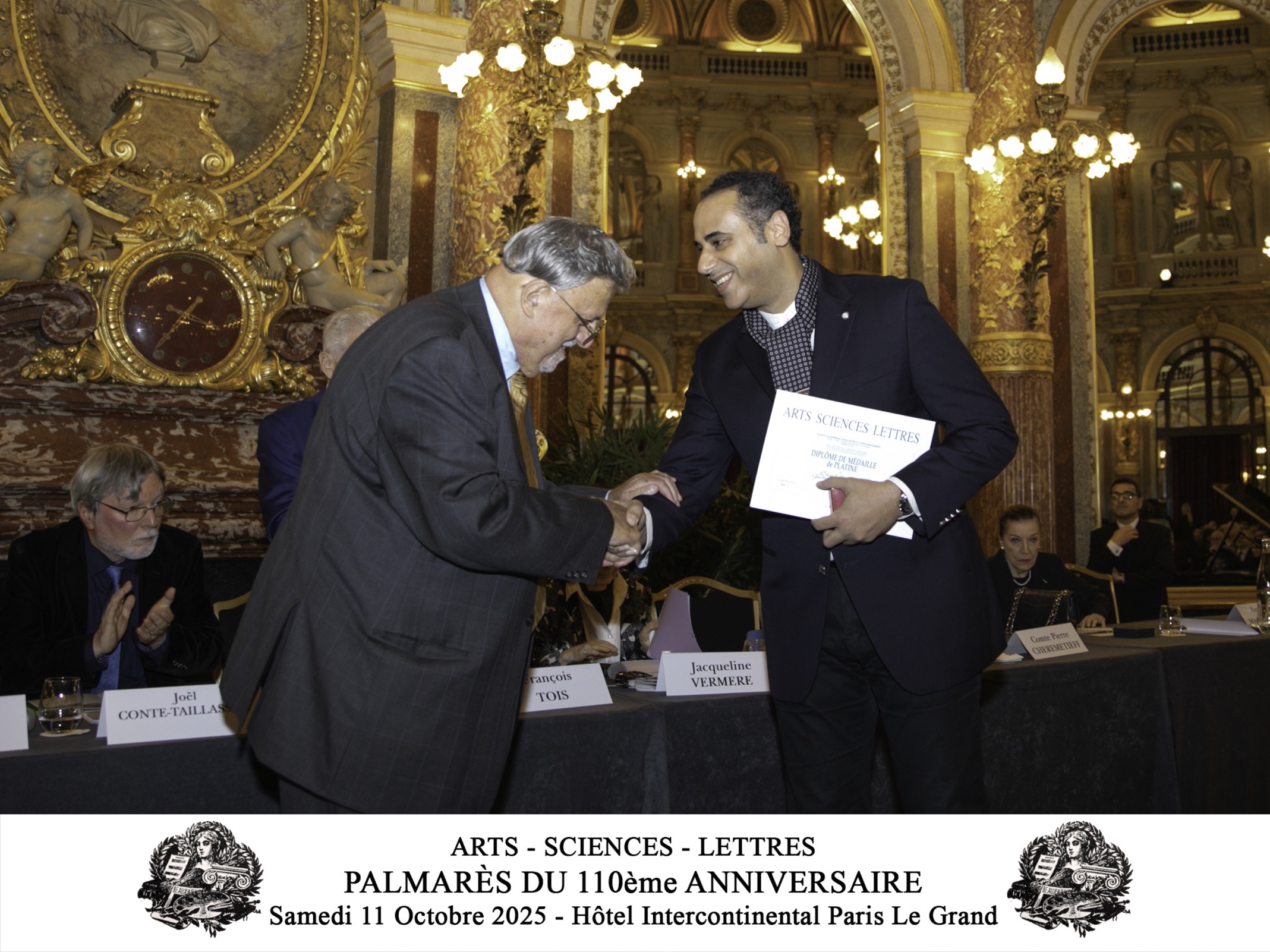 Remise de la Médaille de Platine — Société Académique des Arts, Sciences et Lettres